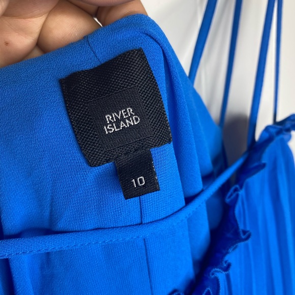 ASOS River Island beautiful blue pleated dress 6 - Picture 5 of 7